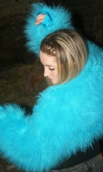 Fur Shrug Turquoise